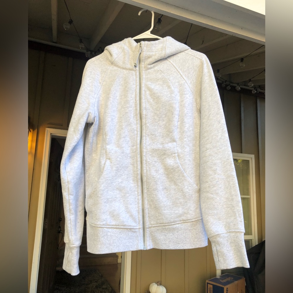 Lululemon—Scuba Hoodie—Color: light heather grey—Size: 10